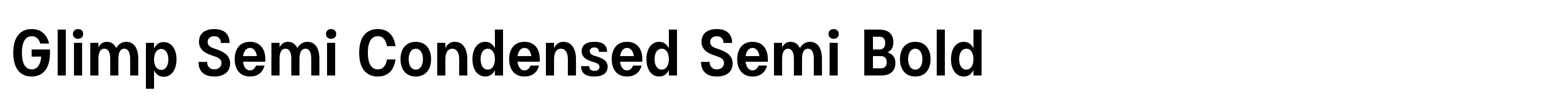 Glimp Semi Condensed Semi Bold